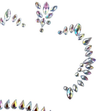 Маска для лица «Хэллоуин» с кристаллами «Серебряный ЧЕРЕП»