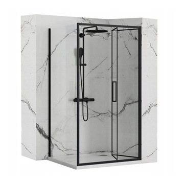 Kabina Prysznicowa 100x100 Czarna Składana Fold