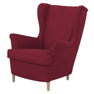 STRANDMON Pokrycie fotela, Velvet Wine Red