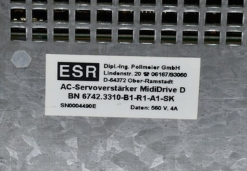 BN 6742.3310-B1-R1-A1-SK Сервоусилитель ESR MidiDrive D