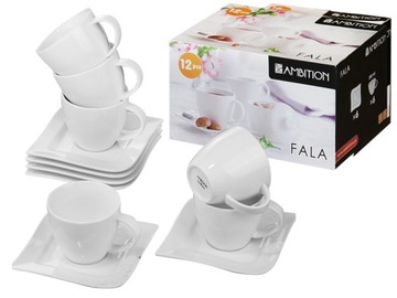 AMBITION FALA SERWIS KAWOWY 12 EL 6 OS PORCELANA