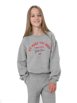 СВИТШОТ ДЛЯ ДЕВОЧКИ 4F, СПОРТИВНЫЙ, ТЕПЛЫЙ ХЛОПОК, БЕЗ КАПЮШОНА, ДЕТСКИЙ РАЗМЕР 164