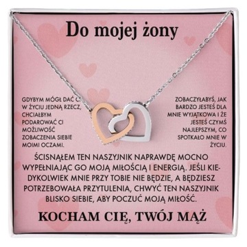 Do mojej żony - Naszyjnik z cyrkoniami z dedykacją