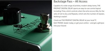 The Prophet Digital Delay TC Электронный цифровой гитарный эффект задержки