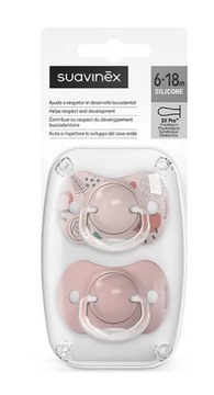 Соска физиологическая Suavinex SX Pro, силикон, 2 шт 6-18 м, розовая