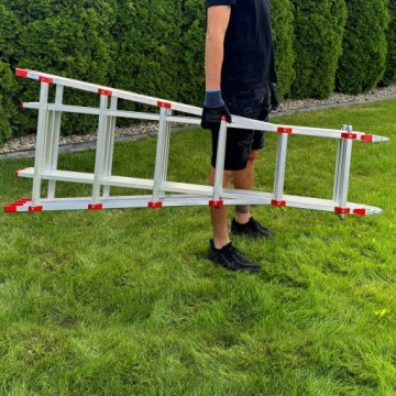 ПОВОРОТНАЯ ТЕЛЕСКОПИЧЕСКАЯ МНОГОФУНКЦИОНАЛЬНАЯ ЛЕСТНИЦА 4x6 УНИВЕРСАЛЬНАЯ MAR-POL