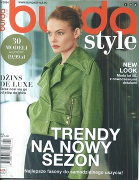 Burda Style 9/2024 TRENDY NA NOWY SEZON, Moda lat 50, DŻINS DE LUXE