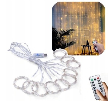 LAMPKI KURTYNA ŚWIETLNA LED 200 2X2M