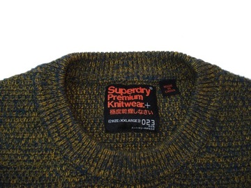 SUPERDRY NOWY Model Ciepły Męski Sweter JAPAN Style r L/XL