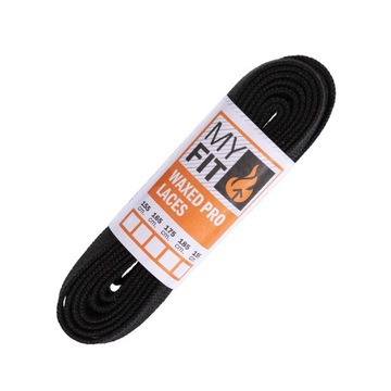 Шнурки Powerslide WAXED PRO LACES для роликовых коньков, вощеные черные - 160см