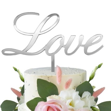 Фигурка-топпер для свадебного торта LOVE, украшение в разных цветах