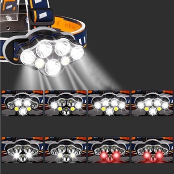 ФАРА 7 X CREE LED МОЩНАЯ РЕГУЛИРУЕМАЯ ФАРА 8 РЕЖИМОВ