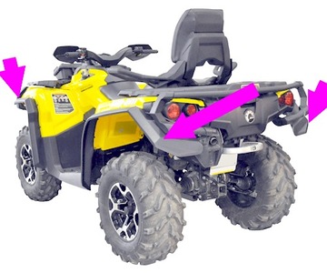 POSZERZENIA BŁOTNIKÓW CanAm OUTLANDER 1000 850 800