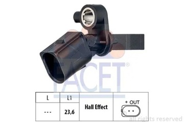 2X ČIDLA RYCHLOST KOLA ABS FACET ZADNÍ L+P DO AUDI SEAT SKODA VW A1