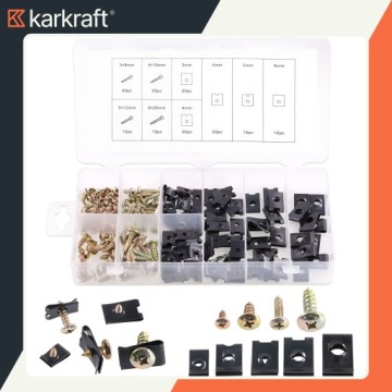 МОНТАЖНЫЕ ПЛАСТИНЫ ВИНТЫ КОРПУС ШАЙБЫ БАМПЕР БОЛЬШОЙ НАБОР 170ШТ