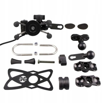 ДЕРЖАТЕЛЬ ДЛЯ МОТОЦИКЛА X ДЛЯ ТЕЛЕФОНА, РАЗЪЕМ USB