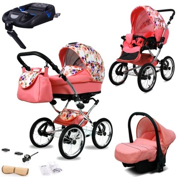 Wózek 4w1 dziecięcy BabyLux Margaret + baza Isofix
