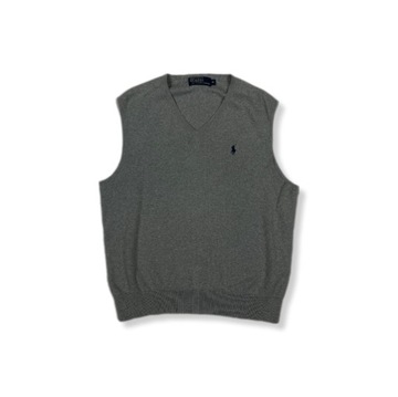 Ralph Lauren sweterkowy bezrękawnik klasyk logo M