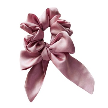 Gumka do włosów satyna scrunchie Pudrowy róż