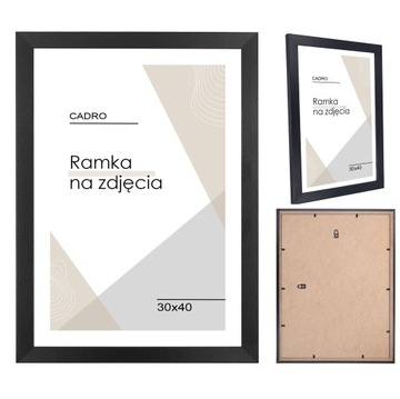 Czarne RAMKI A4 ramka na zdjęcia 21x30 cm MDF