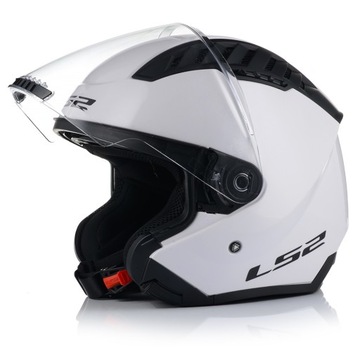 LS2 OF600 COOPTER II МОТОЦИКЛЬНЫЙ ОТКРЫТЫЙ ШЛЕМ, БЕЛЫЙ ГЛЯНЦЕВЫЙ 22/06 + BLEND