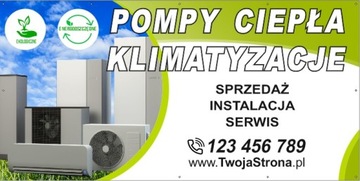 BANER REKLAMOWY POMPY CIEPŁA KLIMATYZACJA Gotowy