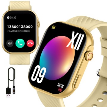 Smartwatch Zegarek Rozmowy Menu PL Manta REVO czarny Damski i Męski tętno