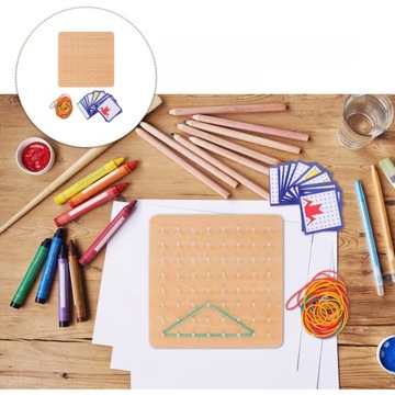 ДЕРЕВЯННАЯ ДОСКА ПО ГЕОМЕТРИИ РАЗВИВАЮЩИЕ ИГРУШКИ ДЛЯ ДЕТЕЙ