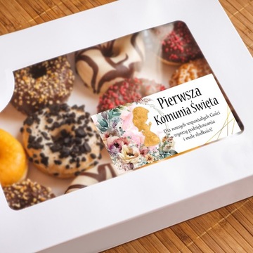 НАКЛЕЙКИ ДЛЯ КОРОБОК - ТОРТ ПРИМЕЧАНИЯ - СПАСИБО ГОСТЯМ - 10 шт [Ш]