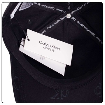 CALVIN KLEIN CZAPKA Z DASZKIEM ESSENTIALS CZARNA