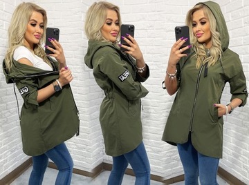 LETNIA ASYMETRYCZNA PARKA WIATRÓWKA kurtka L