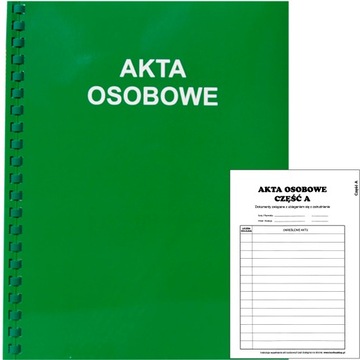 Teczka akta osobowe z bindą zielone Konfex T-03