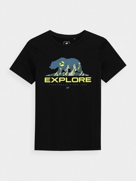 T-SHIRT CHŁOPIĘCY 4F KOSZULKA BAWEŁNA TTSHM323 152