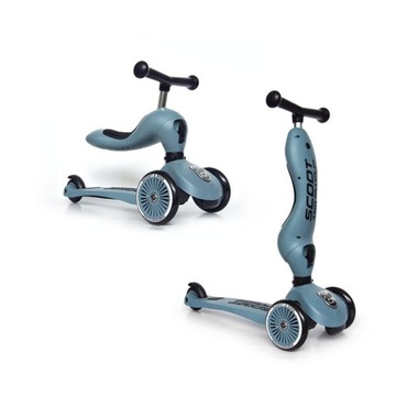 SCOOT AND RIDE Highwaykick1 Jeździk i hulajnoga 2w1 Steel