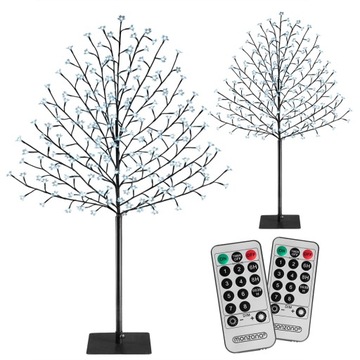 2x Drzewko LED 220 dekoracje swiateczne Pilot 220cm choinka lampki