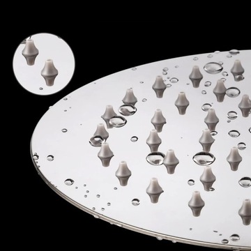 DESZCZOWNICA PRYSZNICOWA STALOWA CIENKA okrągła 15cm CHROM slim natryskowa