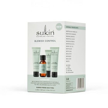 Sukin, BLEMISH CONTROL zestaw kosmetyków do cery trądzikowej