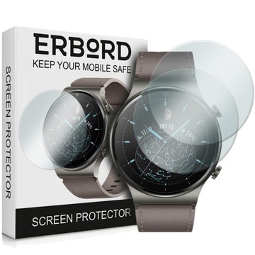 2x SZKŁO HARTOWANE ERBORD DO HUAWEI WATCH GT 2 PRO + ZESTAW INSTALACYJNY