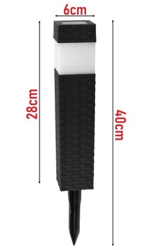 Солнечная светодиодная лампа из ротанга LED GARDEN POST.