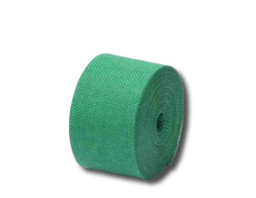 Zielona Wstążka Taśma jutowa ozdobna 5cm