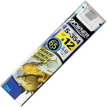 Haczyki OWNER HO-S354 rozmiar nr 12 + przypon 0,12