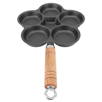 Чугунная сковорода для яиц с 5 отверстиями. Быстрый нагрев. YF.