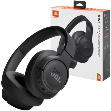 Słuchawki nauszne bezprzewodowe JBL TUNE 720BT Czarne BT 5.3 USB-C - OUTLET