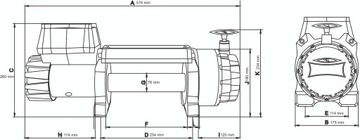 Электрическая лебедка Dragon Winch, 12 В, 15 000 фунтов/6 803 кг, синтетический трос