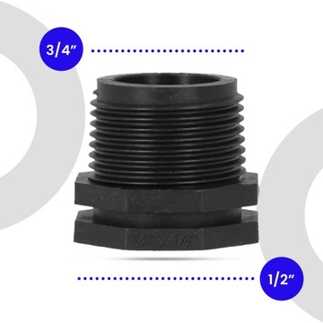Соединитель 3/4x1/2 GZxGW REDUCTION Ниппель Соединитель Соединительный штуцер ИРРИГАЦИОННОГО ШЛАНГА
