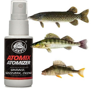 Atomizer Atomix atraktor spray Carpio Sandacz Szczupak Okoń 30ml WrocłaW