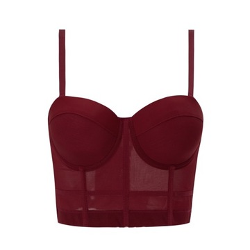 BIUSTONOSZ GORSETOWY TOP PUSH UP BIELIZNA DAMSKA
