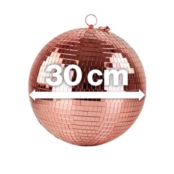 ЗЕРКАЛЬНЫЙ шар 30см розовый для вечеринок, ресторанов, свадебных залов