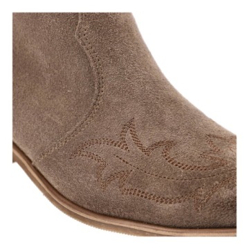 Коричневые изысканные сапоги, модные женские ковбойские сапоги