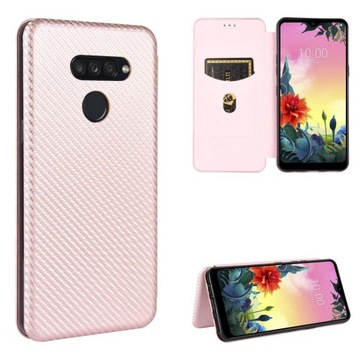 Etui z klapką do LG K50S różowy
